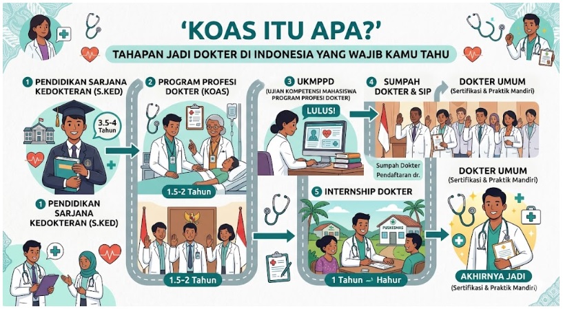 Koas Itu Apa? Tahapan Jadi Dokter di Indonesia yang Wajib Kamu Tahu (Siswa SMA Wajib Baca!)